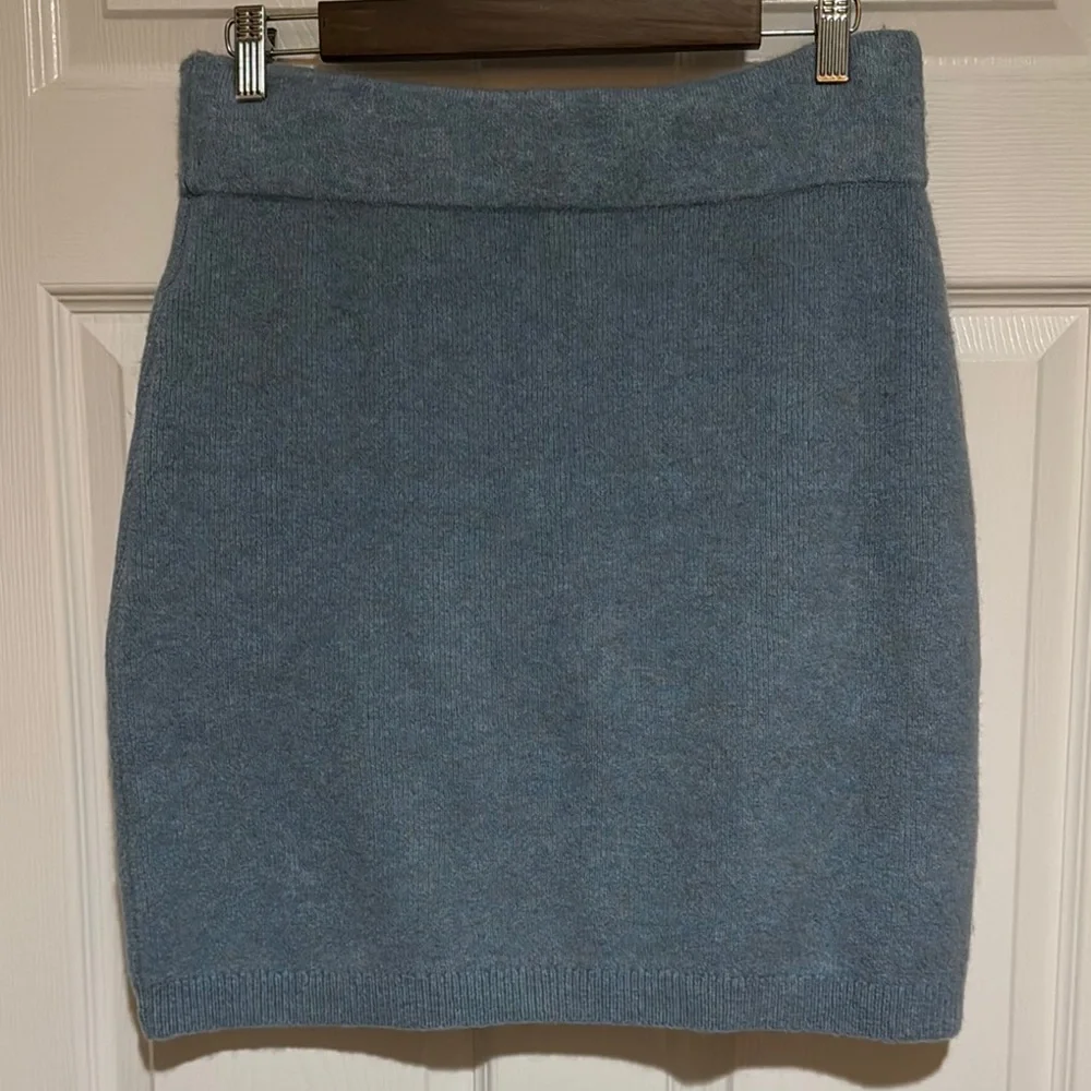 Blue Wool Skirt